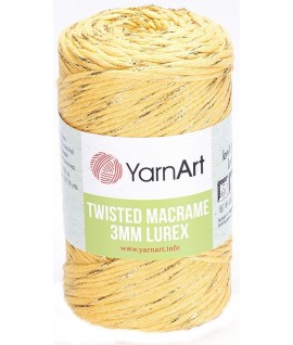 YarnArt Twisted Macrame 3MM Lurex,galben,764