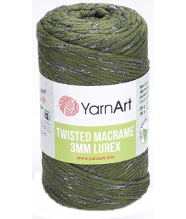 YarnArt Twisted Macrame 3MM Lurex,verde,787