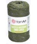 YarnArt Twisted Macrame 3MM Lurex,verde,787